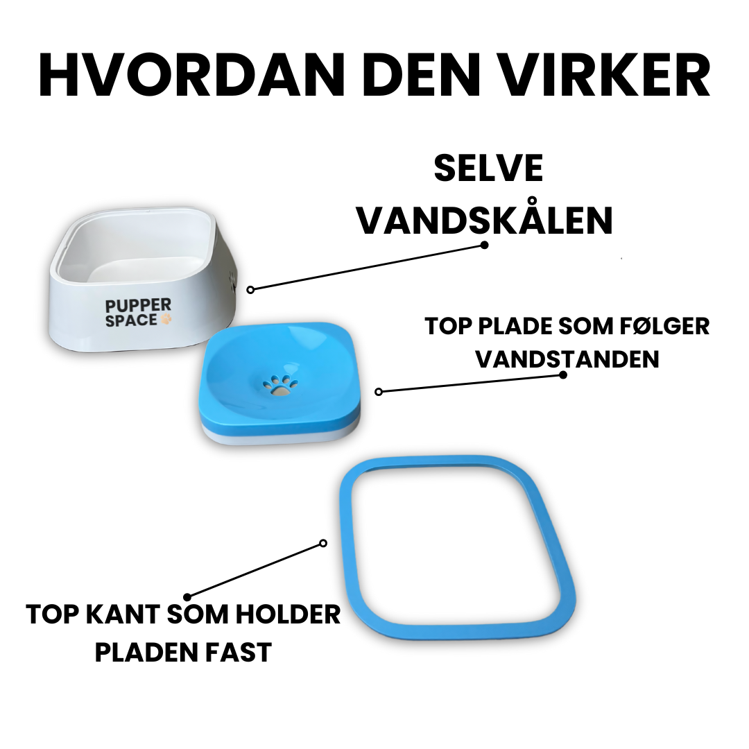 Pupperspace™ Spildfri Vandskål